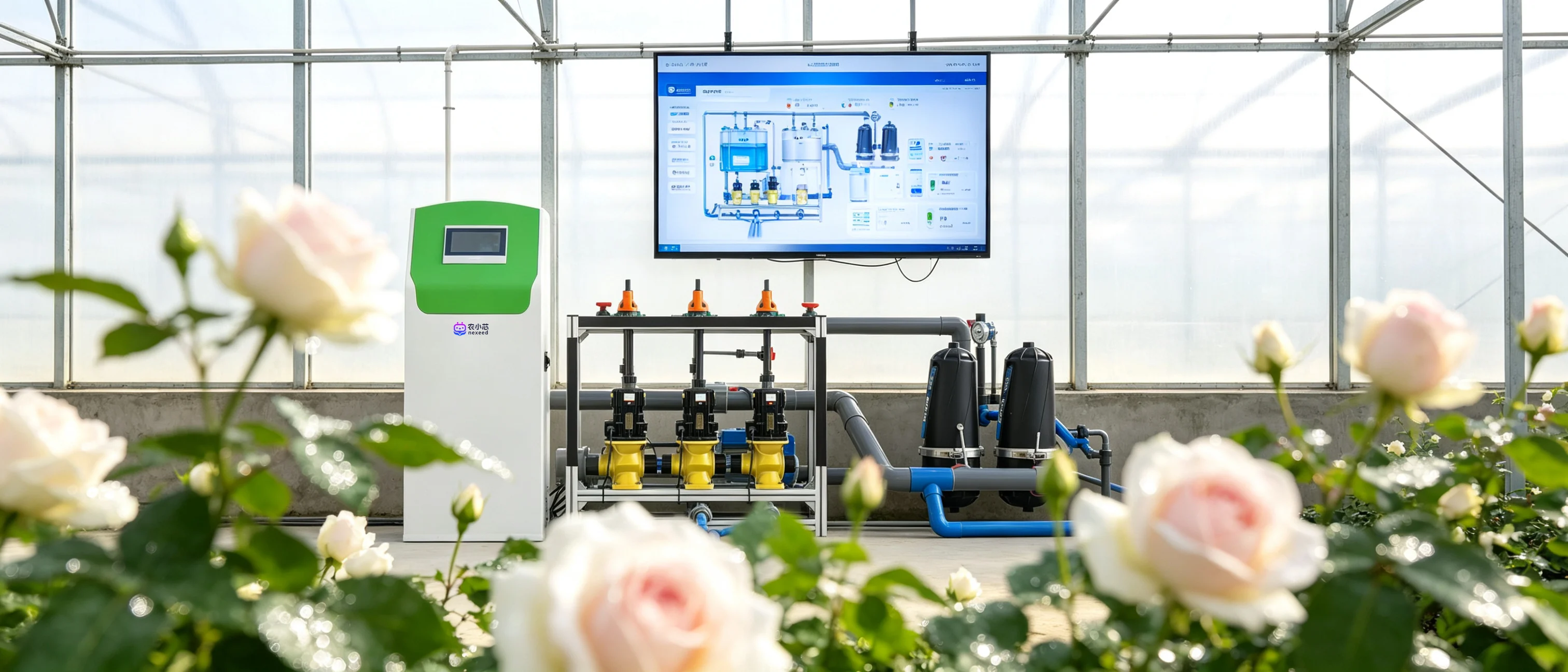 Three-channel Inline Fertigation Unit (2 Fertilizer + 1 Acid)